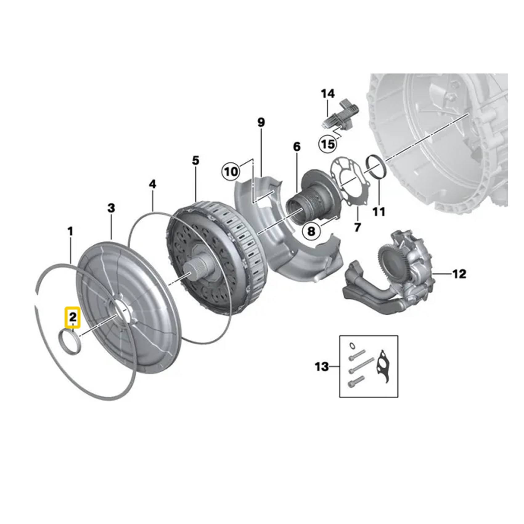 BMW Dual Clutch Trans Input Shaft Seal 28407842845